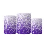 Trio Capas Cilindro Tema Glitter Roxo Veste Fácil C/ Elástico