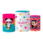 Trio Capas Cilindro Tema Luluca Veste Fácil C/ Elástico 