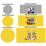 Trio Capas Cilindros + Painel Tema Cuphead Veste Fácil