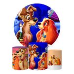 Trio Capas Cilindros + Painel Tema Dama Vagabundo Veste Fácil