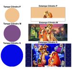 Trio Capas Cilindros + Painel Tema Dama Vagabundo Veste Fácil