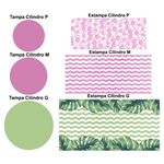 Trio Capas Cilindros + Painel Tema Dinos Babys Fofos Veste Fácil 