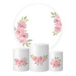 Trio Capas Cilindros + Painel Tema Flores Aquarela Veste Fácil