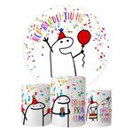 Trio Capas Cilindros + Painel Tema Flork Festivo Veste Fácil 
