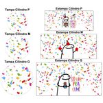 Trio Capas Cilindros + Painel Tema Flork Festivo Veste Fácil 