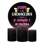 Trio Capas Cilindros + Painel Tema Frase Mocinha Veste Fácil