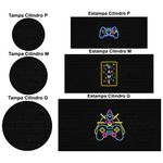 Trio Capas Cilindros + Painel Tema Gamer Veste Fácil
