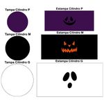 Trio Capas Cilindros + Painel Tema Halloween Monster Veste Fácil 
