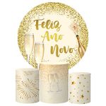 Trio Capas Cilindros + Painel Tema Ano Novo Veste Fácil