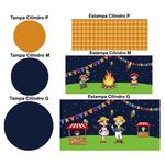 Trio Capas Cilindros + Painel Festa Junina 3 Veste Fácil