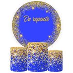 Trio Capas Cilindros + Painel Tema De Repente Azul Veste Fácil