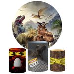 Trio Capas Cilindros + Painel Tema Dinossauros Veste Fácil