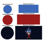 Trio Capas Cilindros + Painel Tema Mickey Magico Veste Fácil