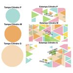 Trio Capas Cilindros + Painel Tema Minha Mãe é Uma Peça Veste Fácil