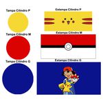 Trio Capas Cilindros + Painel Tema Pokemon Veste Fácil
