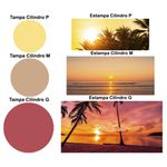 Trio Capas Cilindros + Painel Tema Tardezinha Veste Fácil