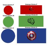 Trio Capas Cilindros + Painel Tema Vingadores Veste Fácil