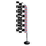 Wind Banner Barbearia Fly Flag Dupla Face 3,2m Completo