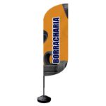 Wind Banner Borracharia Fly Flag Dupla Face 3,2m Completo