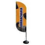 Wind Banner Borracharia Fly Flag Dupla Face 3,2m Completo