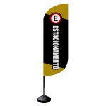 Wind Banner Estacionamento Fly Flag Dupla Face 3,2m Completo