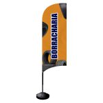 Wind Banner Borracharia Fly Flag Dupla Face 3,2m Completo