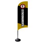 Wind Banner Estacionamento Fly Flag Dupla Face 3,2m Completo