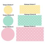 Trio Capas Cilindros + Painel Tema Mônica e Magali Veste Fácil