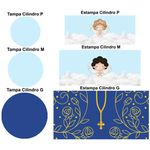 Trio Capas Cilindros + Painel Tema Nossa Senhora Cute Veste Fácil