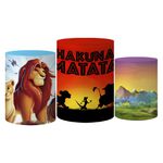 Trio Capas Cilindro Tema Rei Leão Veste Fácil C/ Elástico 