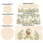 Trio Capas Cilindros + Painel Tema Safari Baby Veste Fácil