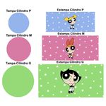 Trio Capas Cilindros + Painel Tema Super Poderosas Veste Fácil