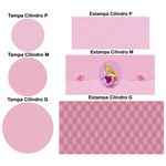 Trio Capas Cilindros + Painel Tema Bela Adormecida Veste Fácil