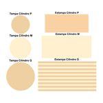 Trio Capas Cilindros + Painel Tema Chá de Bebê 1 Veste Fácil