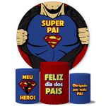 Trio Capas Cilindros + Painel Tema Dia dos Pais 5 Veste Fácil