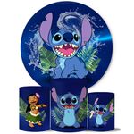 Trio Capas Cilindros + Painel Tema Stitch Divertido Veste Fácil