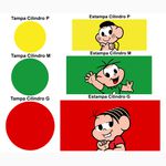 Trio Capas Cilindros + Painel Tema Turminha da Monica Veste Fácil