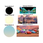 Trio Capas Cilindro Tema Radiator Springs