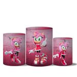 Trio Capas Cilindro Tema Rose Sonic Veste Fácil