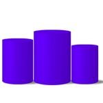 Trio Capas Cilindros Roxo Liso Veste Fácil C/ Elástico 