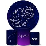 Trio Capas Cilindros + Painel Tema Signo Aquário Veste Fácil