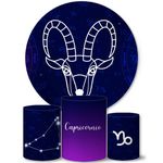 Trio Capas Cilindros + Painel Tema Signo Capricórnio Veste Fácil