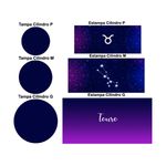 Trio Capas Cilindros + Painel Tema Signo Touro Veste Fácil