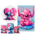 Trio Capas + Painéis Casado Tema Stitch Love Splash