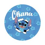 Painel Redondo Abre Fácil Tema Stitch Ohana