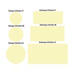Trio Capas Cilindros + Painel Tons Pastel Amarelo Veste Fácil