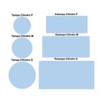 Trio Capas Cilindros + Painel Tons Pastel Azul Claro Veste Fácil