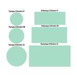 Trio Capas Cilindros + Painel Tons Pastel Verde Agua Veste Fácil