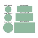 Trio Capas Cilindros + Painel Tons Pastel Verde Veste Fácil