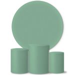 Trio Capas Cilindros + Painel Tons Pastel Verde Veste Fácil